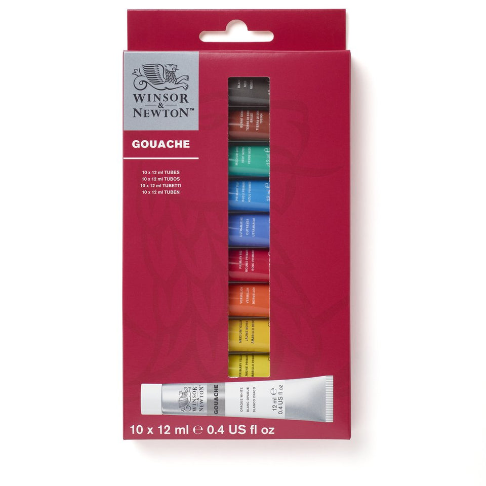 Winsor & Newton : Gouache Colour Set : Set Of 10 x 12ml