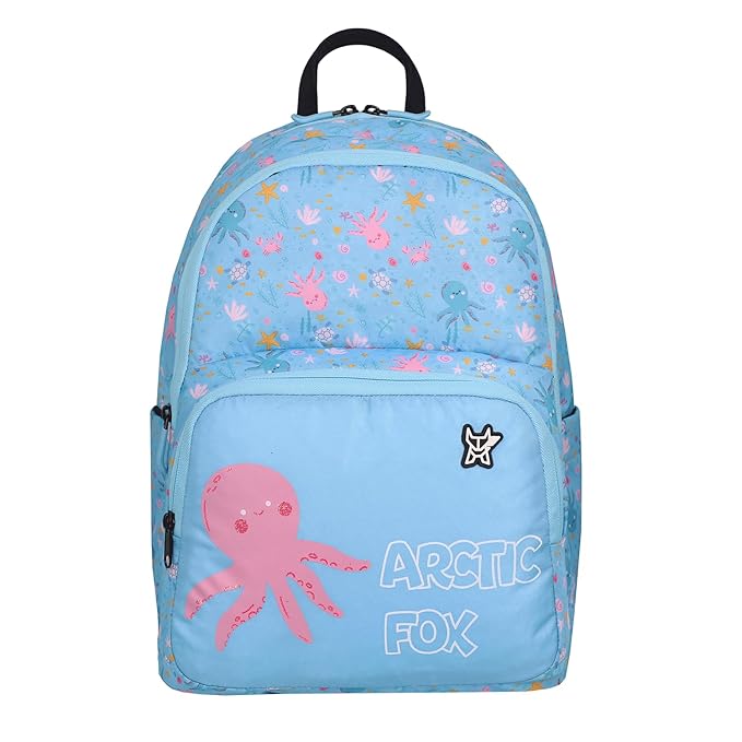Arctic Fox Wink Octopus Aqua Blue School Backpack Bbag | India’s Best Online Stationery Store