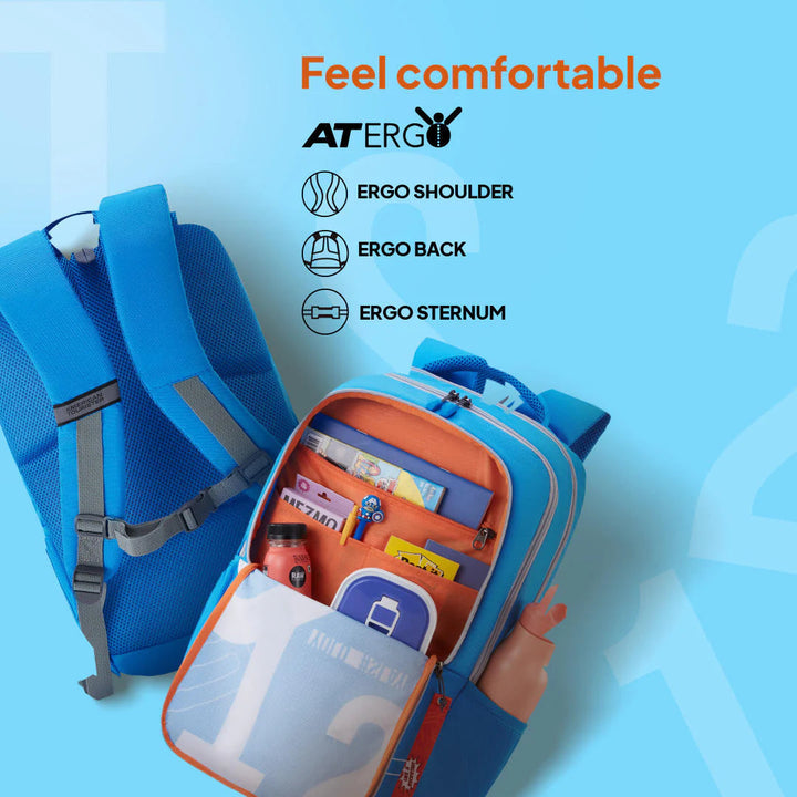 American Tourister Sest 3.0 Blue Backpack with Laptop Sleeve Bbag | India’s Best Online Stationery Store