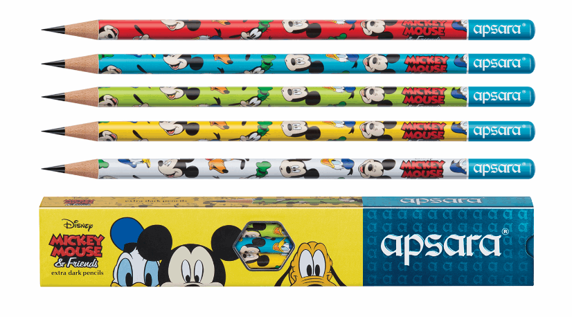 5pcs and a box of  Apsara Disney Mickey and friends Pencils