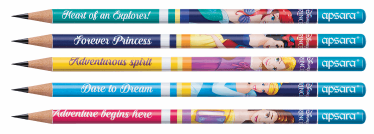 5 Apsara Disney Princess Pencils 
