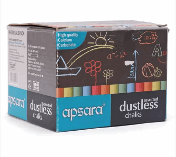 Apsara Dustless Chalk Multicolor Box 