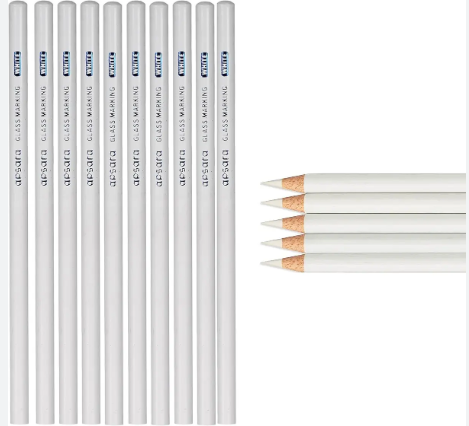 15 Pcs White Apsara Glass Marking Pencils