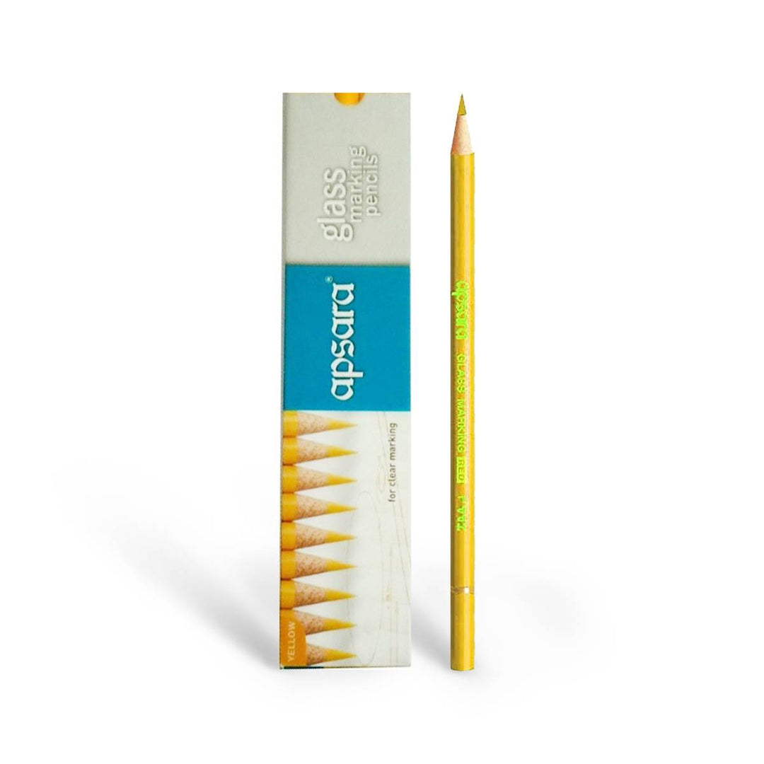 A Box of yellow Apsara Glass Marking Pencils 