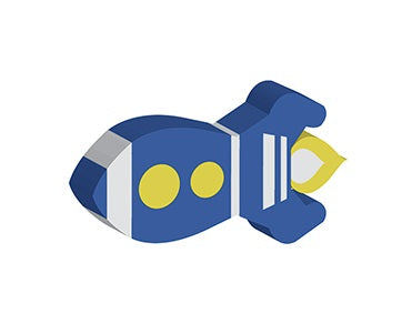 Apsara Ispace Eraser Blue, White and Yellow Colour