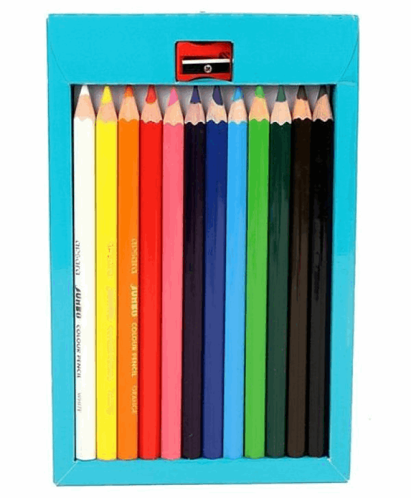A Pack of Apsara Jumbo Color Pencils with Sharpner 