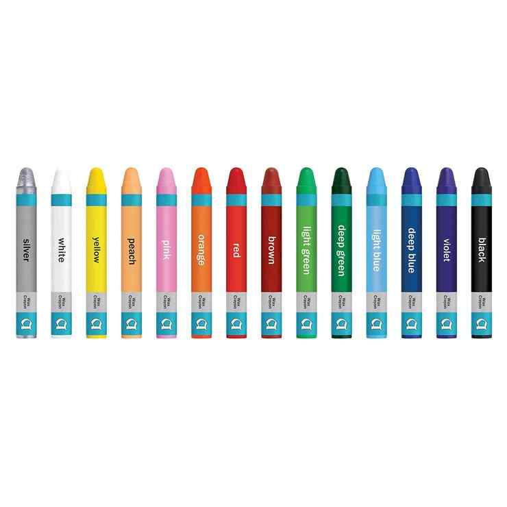 14 Pcs of Apsara Jumbo Wax Crayons Multi Colour 