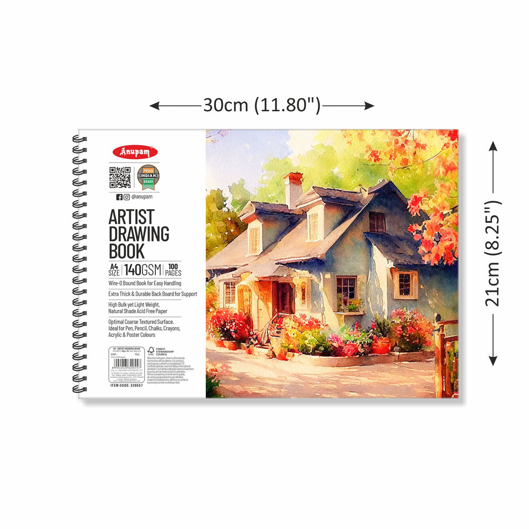 Anupam Artist Drawing Book-Acid Free Paper(140 GSM)