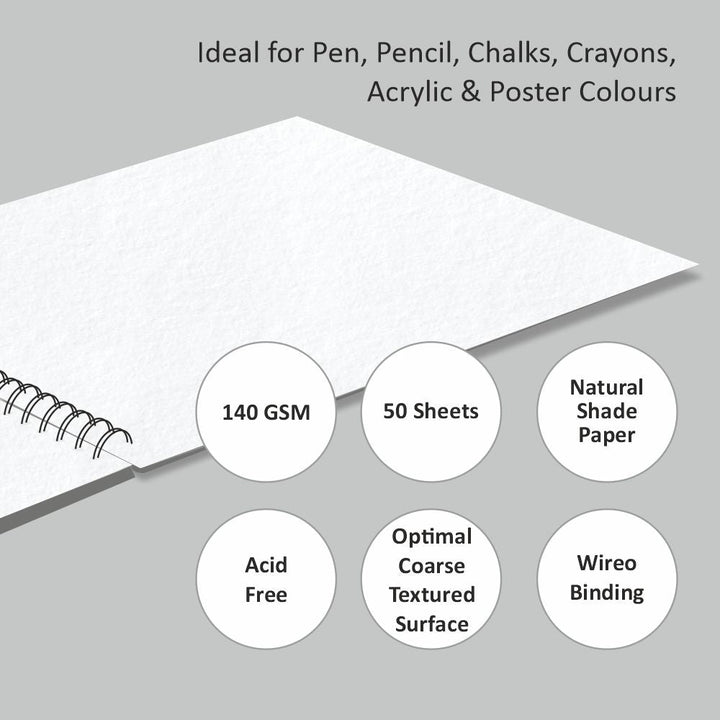 Anupam Artist Drawing Book-Acid Free Paper(140 GSM)