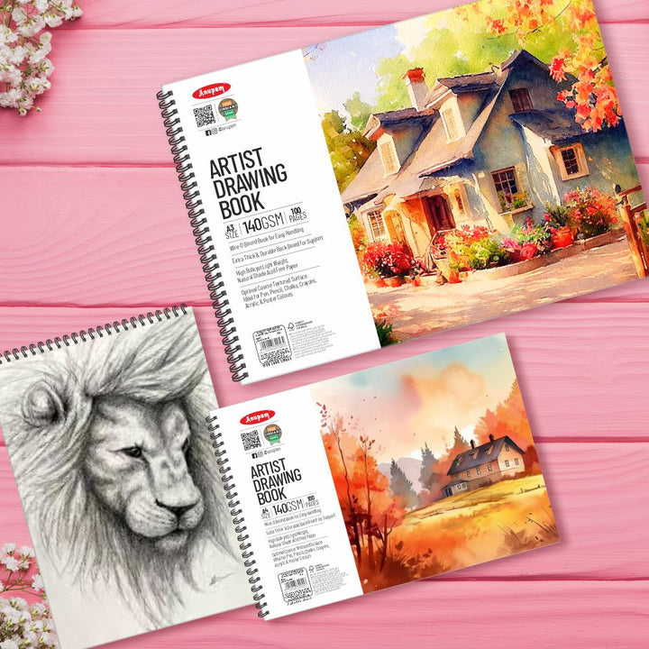 Anupam Artist Drawing Book-Acid Free Paper(140 GSM)