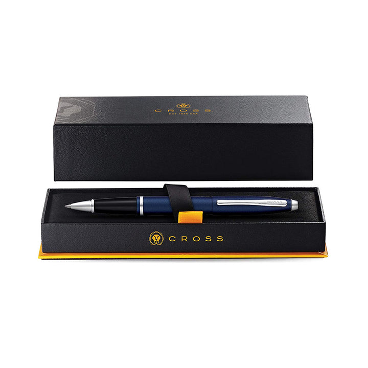 Cross Calais Matte Metallic Midnight Blue CT Roller Ball Pen AT0115-18