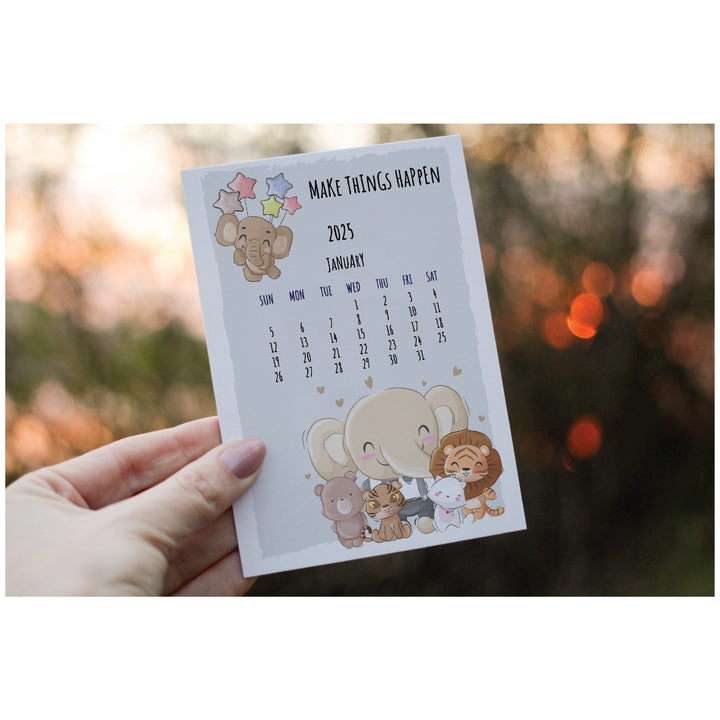 Creative Convert Cartoon Animal Print Desk Calendar