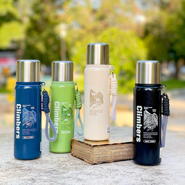 Climbers 730ML Stainless Steel Flask with Cup Vacuum Insulated Bottle Bbag | India’s Best Online Stationery Store