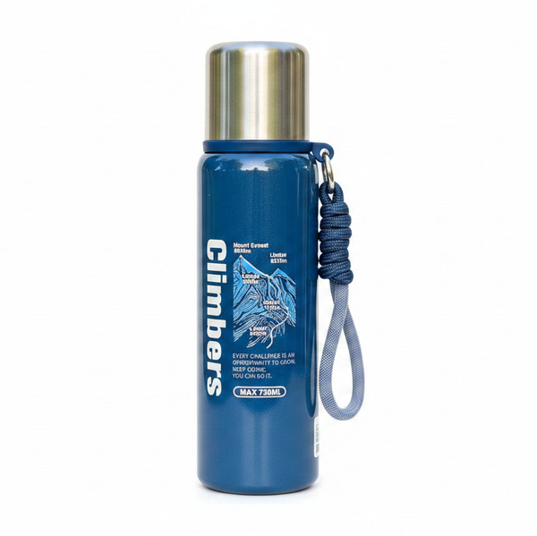 Climbers 730ML Stainless Steel Flask with Cup Vacuum Insulated Bottle Bbag | India’s Best Online Stationery Store