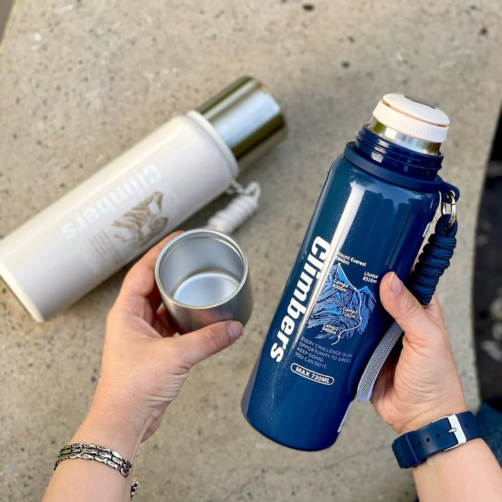 Climbers 730ML Stainless Steel Flask with Cup Vacuum Insulated Bottle Bbag | India’s Best Online Stationery Store