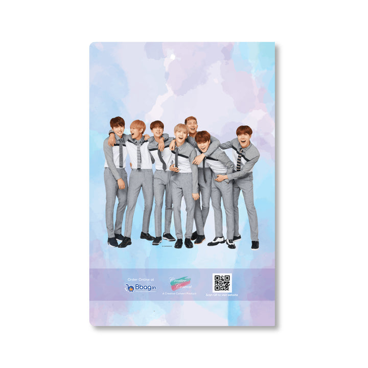 Creative Convert BTS Diary back cover with member Jungkook, V, Jin, Suga, RM, Jimin And  J-hope.