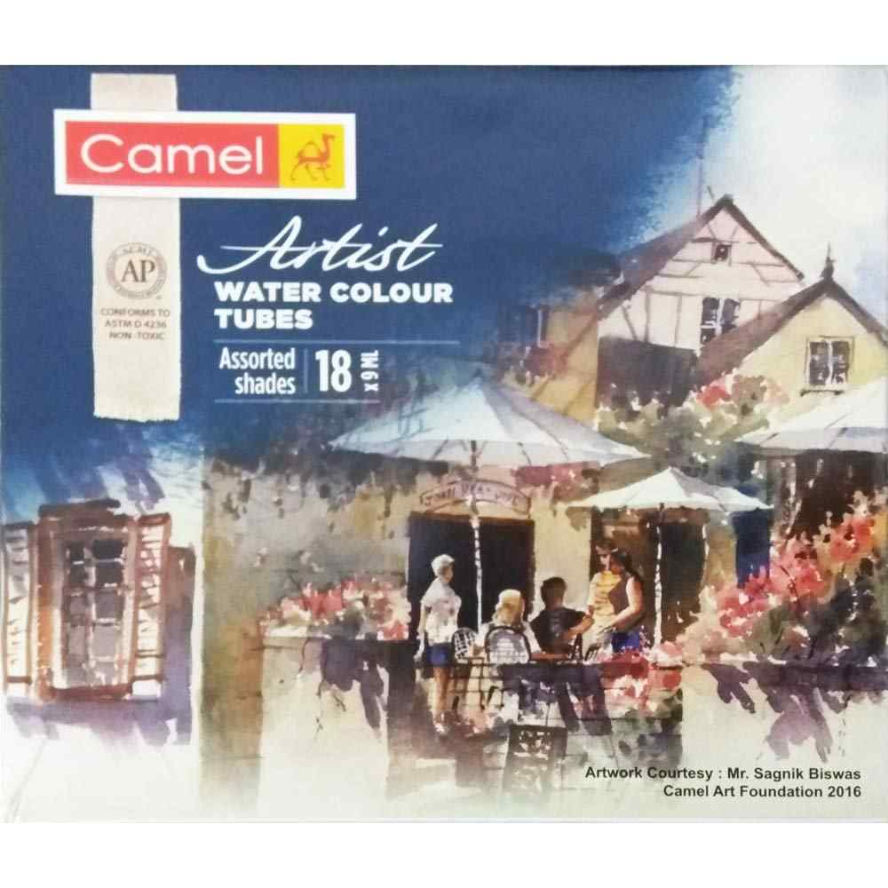 18 shades of Camel Artists Water Colour Tubes 