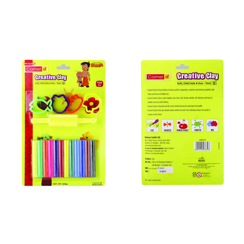 A front and Rear View of Camel Creative Clay Pack 