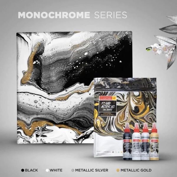 MonoChrome Series Camel Fluid Acrylic Colour kit