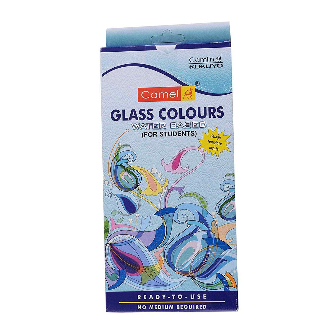 A box of Camel Glass Colours Water Based