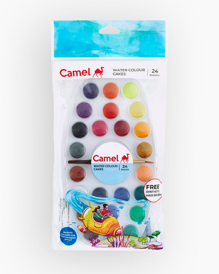 Camel Water Colour Cakes 24 Shades - Bbag | India’s Best Online Stationery Store