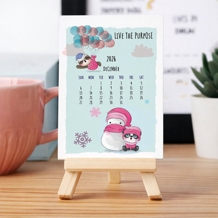 Creative Convert Cartoon Animal Print Desk Calendar Creative Convert