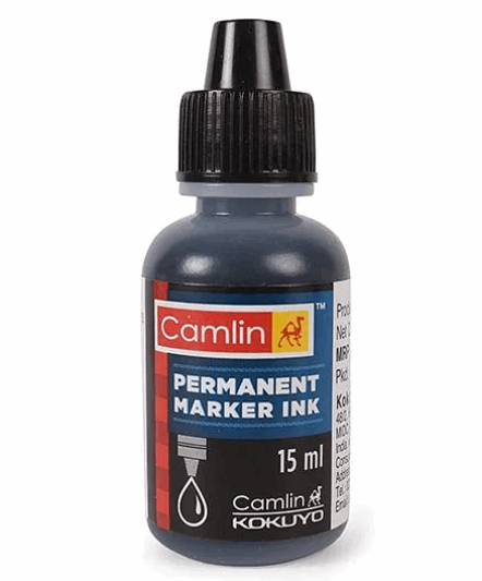 15 ml Camlin Permanent Marker Ink Black Colour 