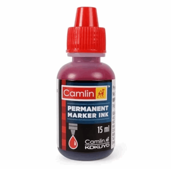 15 ml Camlin Permanent Marker Ink Red Colour 