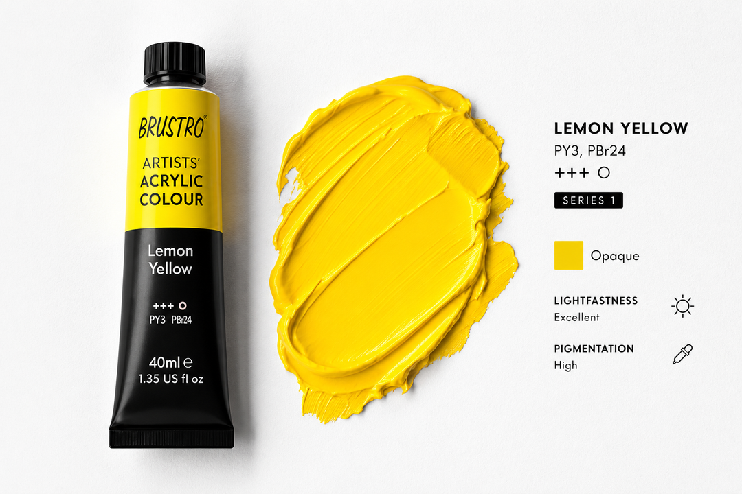 Brustro Acrylic Paint 40ml Tubes – Premium Artist Quality Bbag | India’s Best Online Stationery Store