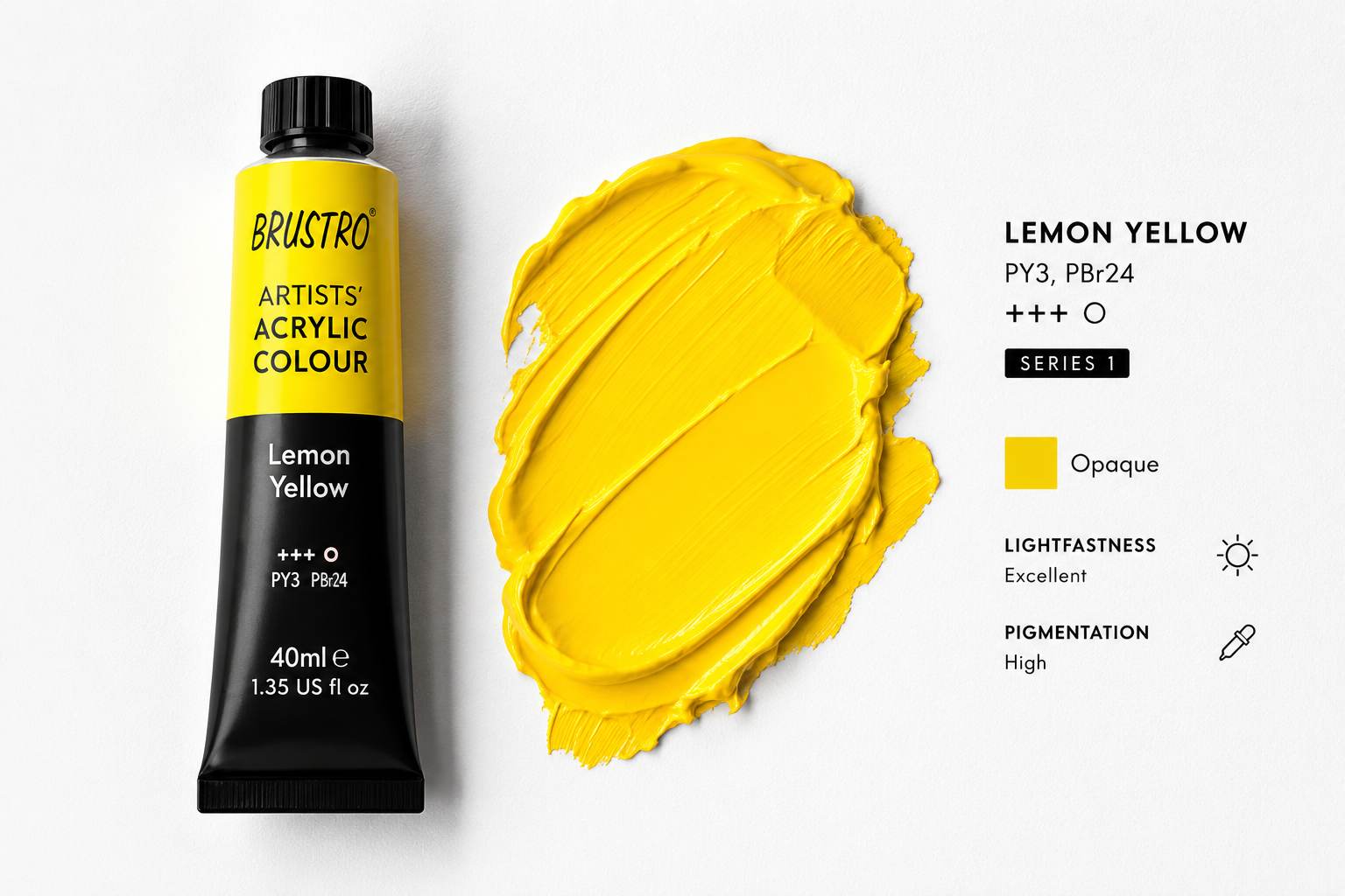 Brustro Acrylic Paint 40ml Tubes – Premium Artist Quality Bbag | India’s Best Online Stationery Store