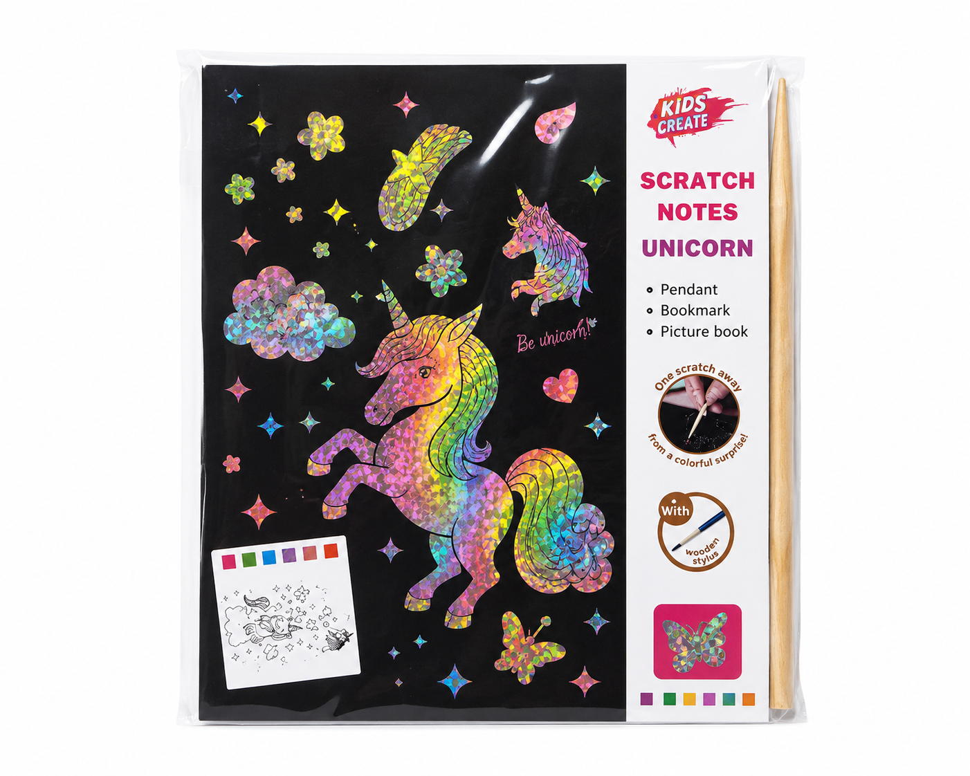 Unicorn Rainbow Scratch Art Kit – Fun Learning & Artistic Development Activity Bbag | India’s Best Online Stationery Store