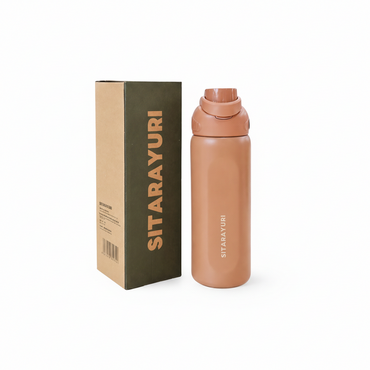 SITARAYURI 580ml Dual Drink Insulated Bottle with Straw & Sip Bbag | India’s Best Online Stationery Store