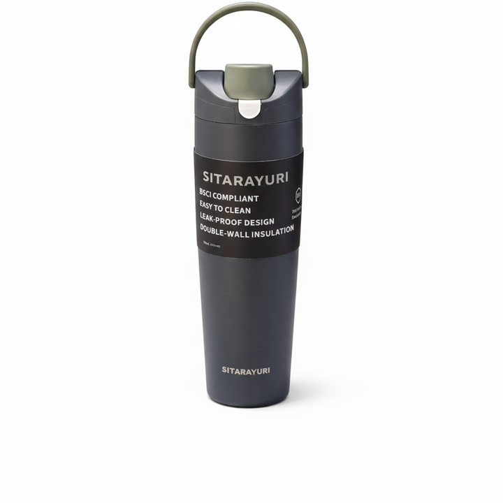 SITARAYURI 900ml Insulated Water Bottle Dual Drink Straw Flask Leakproof Bbag | India’s Best Online Stationery Store