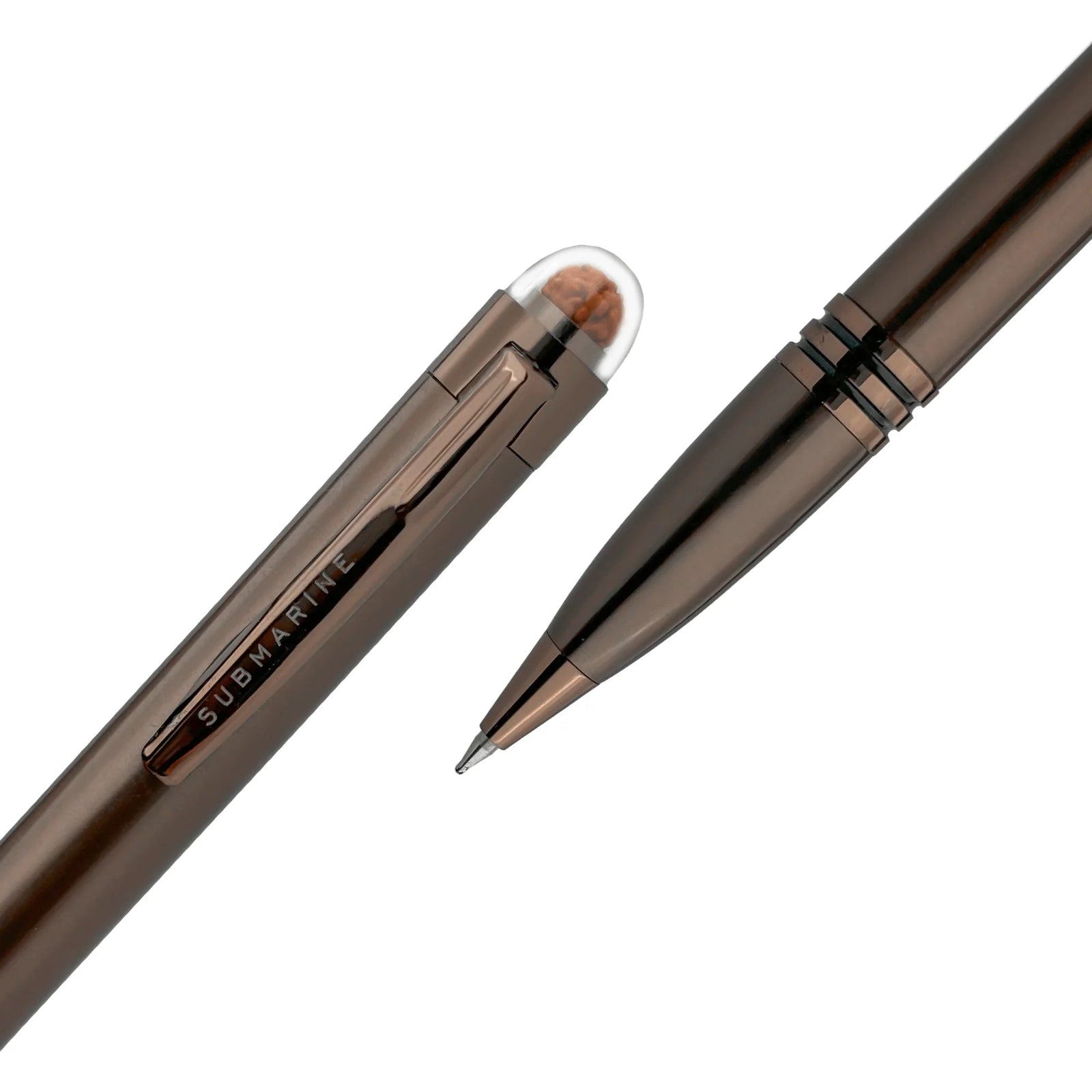 Submarine Rudraksha Coffee Ball Pen Brass Scented Premium Pen Bbag | India’s Best Online Stationery Store