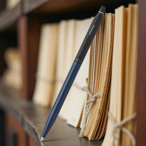 Cross Click Satin Metallic Blue/Black PVD Ballpoint Pen - AT0622-124Cross Click Satin Metallic Blue/Black PVD Ballpoint Pen - AT0622-124 / Bbag indias best online store 