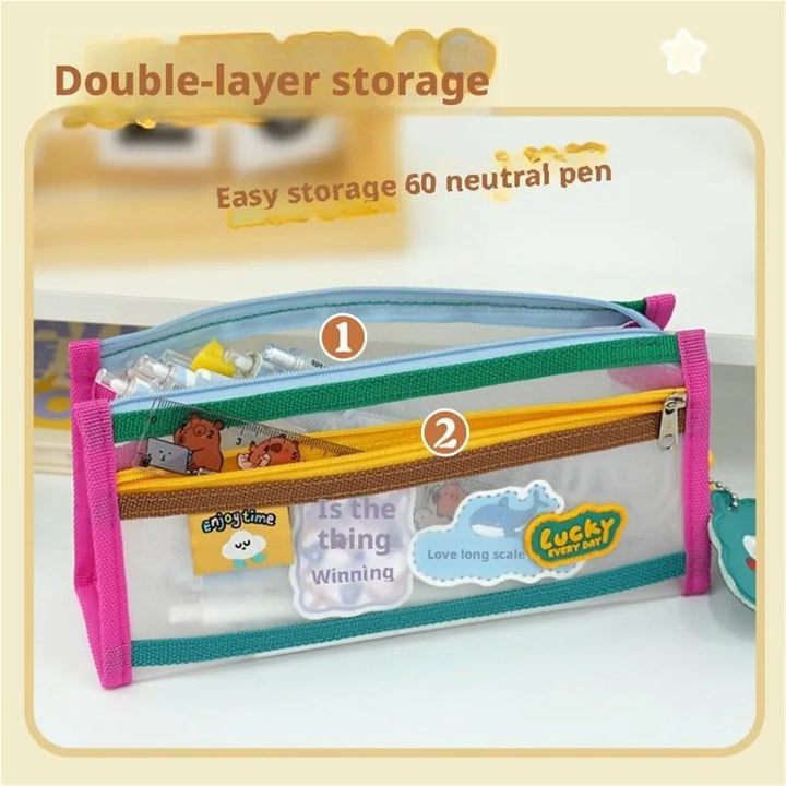Cute Puppy Multi-Zip Pencil Pouch – Large Capacity Aesthetic Organizer Case for Kids Bbag | India’s Best Online Stationery Store | MANADHAR STATIONERS PRIVATE LIMITED