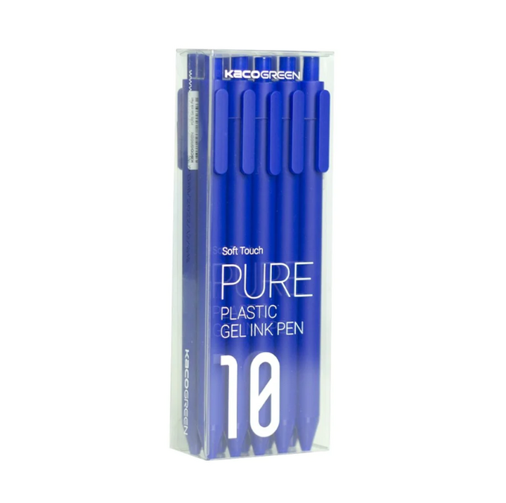 A Pack of 10 Kacogreen Pure Gel Pens 0.7mm