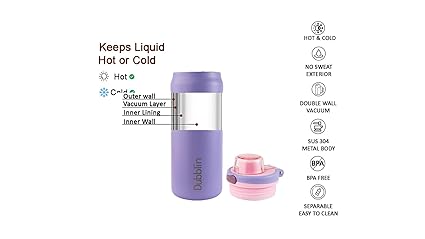 Dubblin Modern 750ml Insulated Water Bottle – Hot & Cold Leakproof Steel Bottle Bbag | India’s Best Online Stationery Store