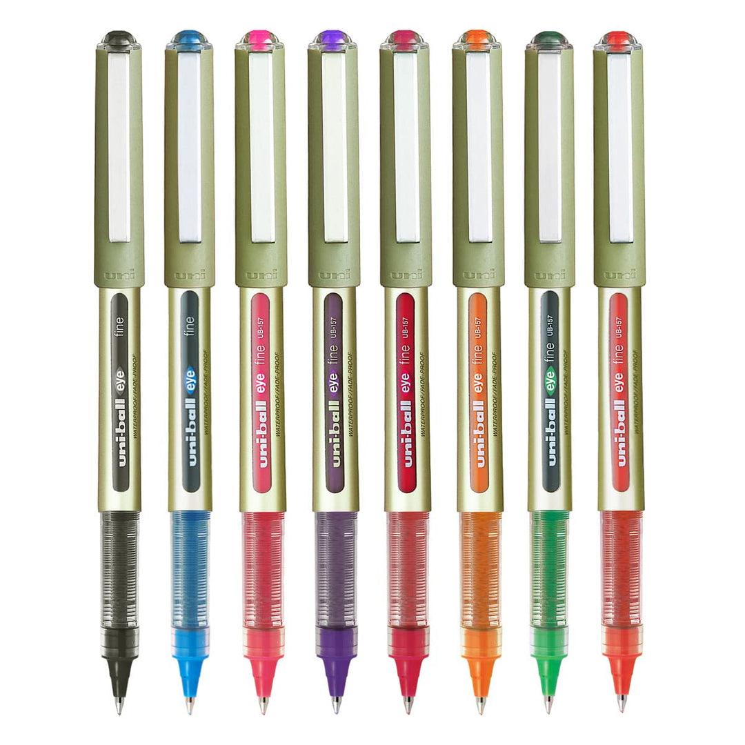 Uniball Eye Fine Roller Ball Pen Multicolor pack of 8