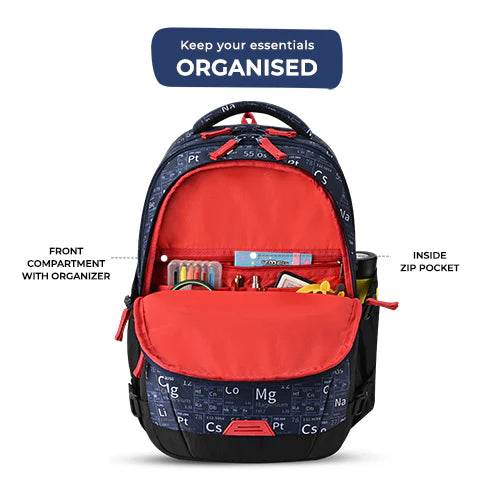 Gear Educator 19 Inch Laptop Backpack Navy Red Bbag | India’s Best Online Stationery Store