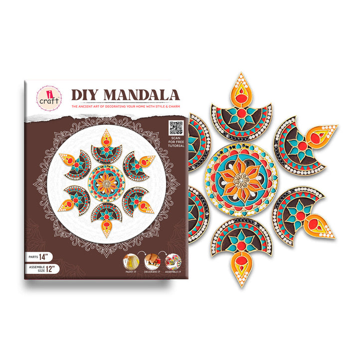 iCraft Festive DIY Rangoli Kit (DIYA MANDALA-FB 44)