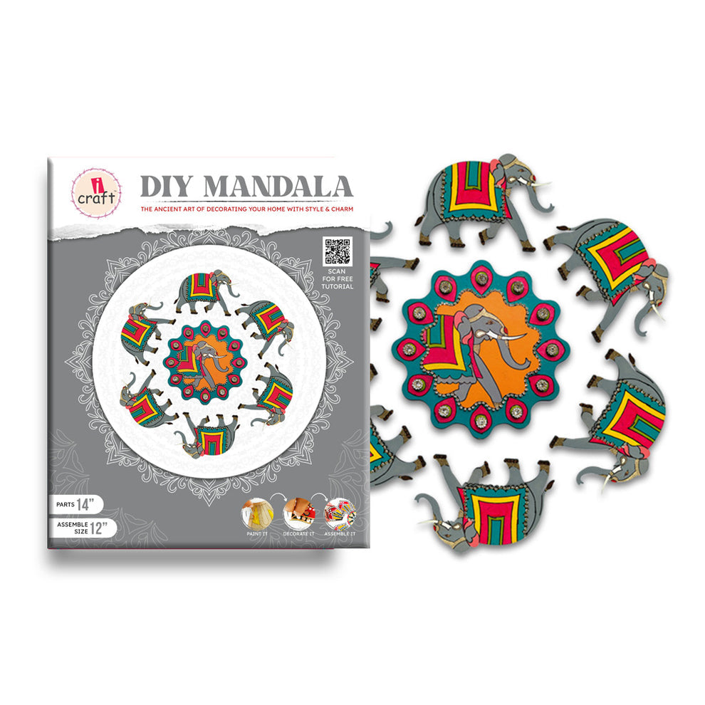 iCraft Festive DIY Rangoli Kit (ELEPHANT-FB 51)