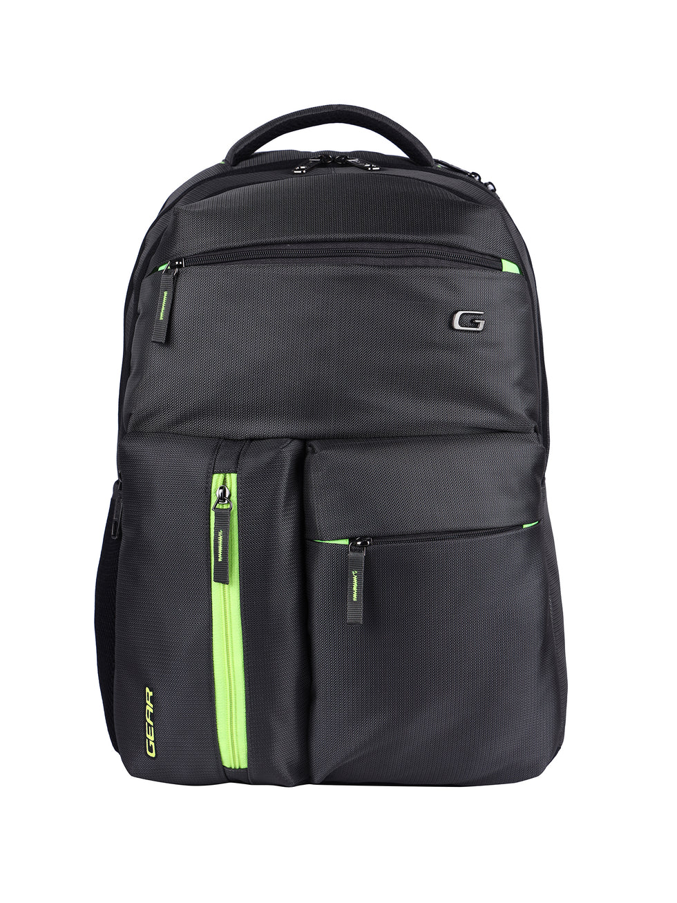 Gear Journey 29L Laptop Backpack Black Green with Rain Cover and Multiple Compartments Bbag | India’s Best Online Stationery Store