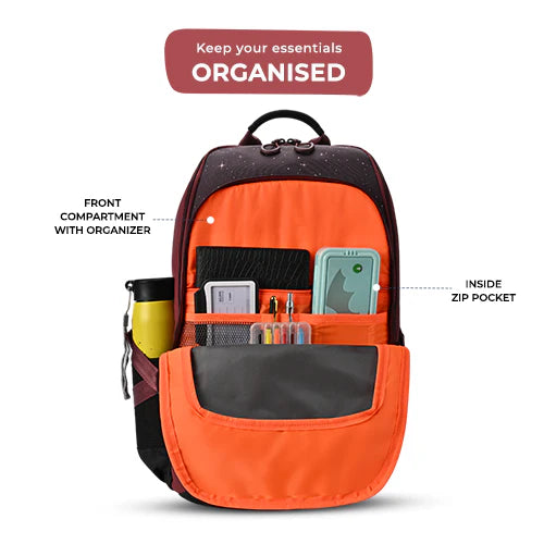 Gear Cosmonaut 17" Backpack Maroon-White Large Laptop Backpack Bbag | India’s Best Online Stationery Store