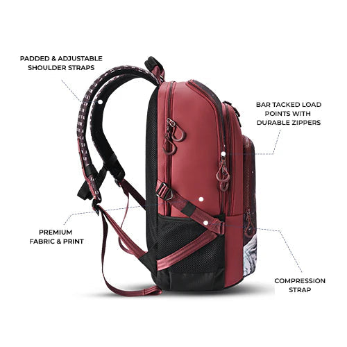 Gear Cosmonaut 17" Backpack Maroon-White Large Laptop Backpack Bbag | India’s Best Online Stationery Store