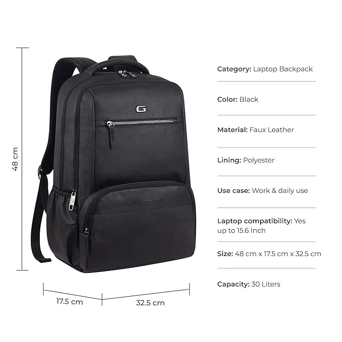 Gear Heritage Laptop Backpack Black 15 Inch Laptop Bag Bbag | India’s Best Online Stationery Store
