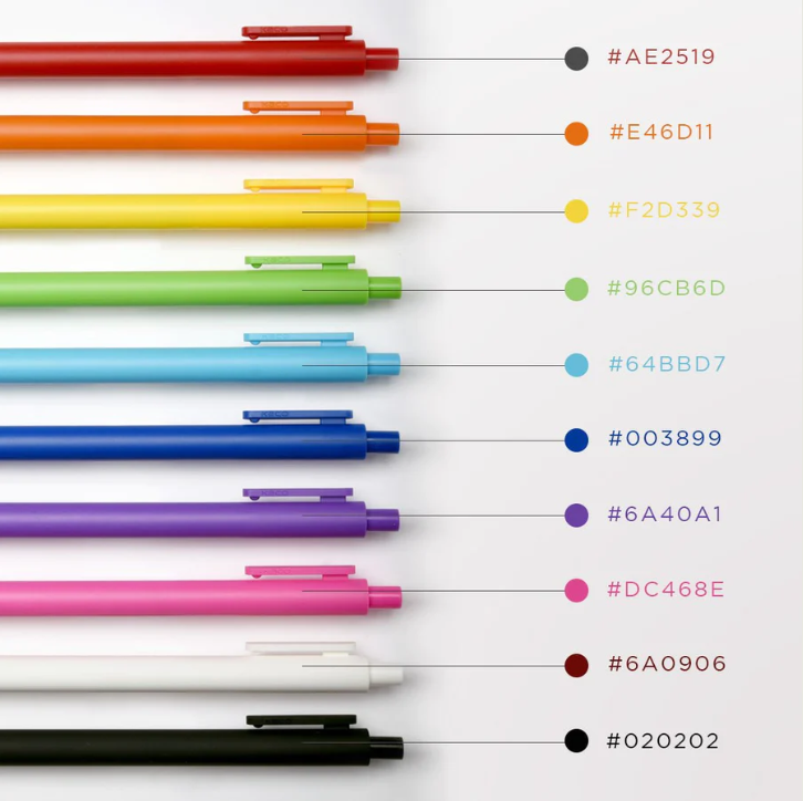  10 Pieces Multi Colour Kacogreen Pure Gel Ink Pens