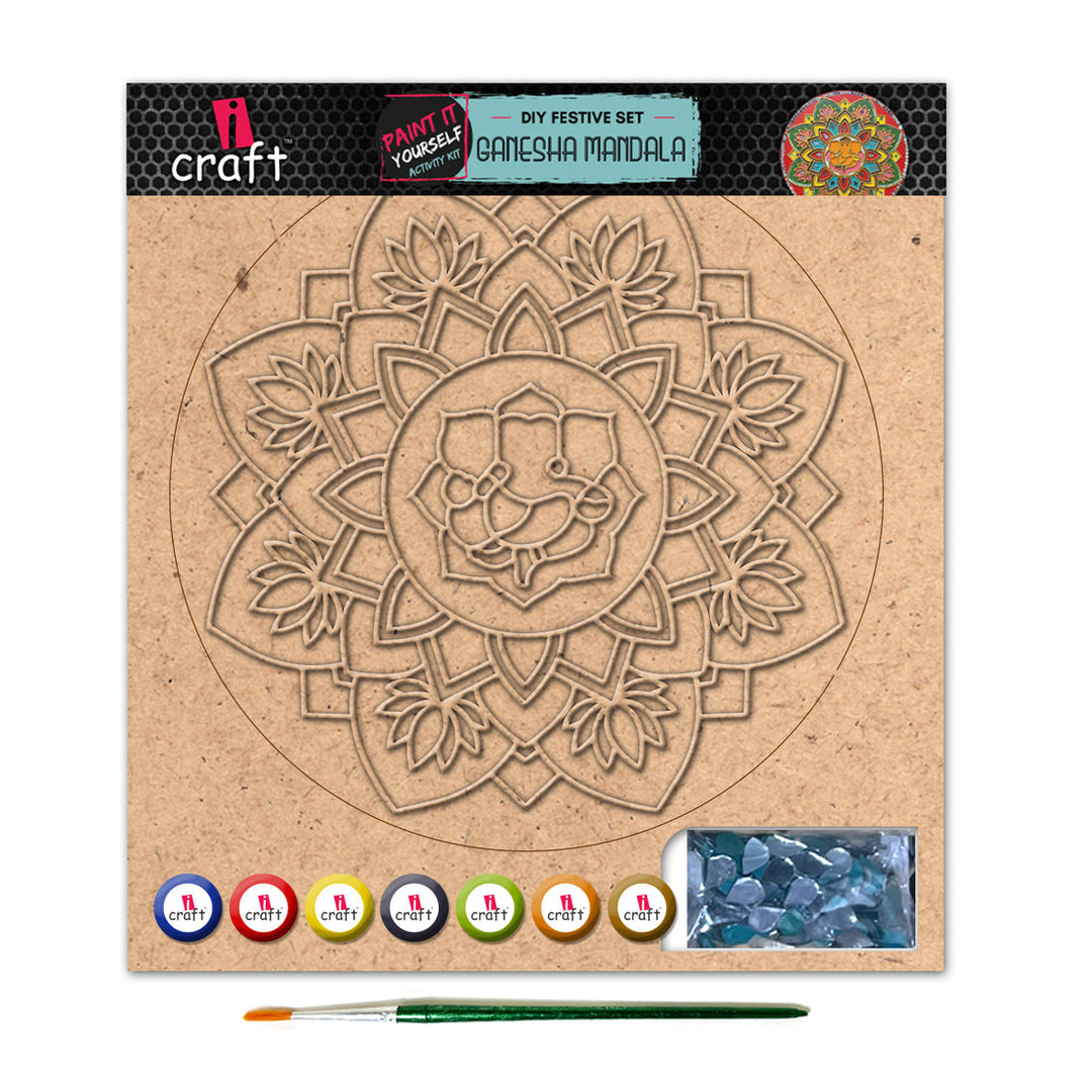 iCraft DIY Festive Set Mandala Art Kit  - Ganesh Mandala