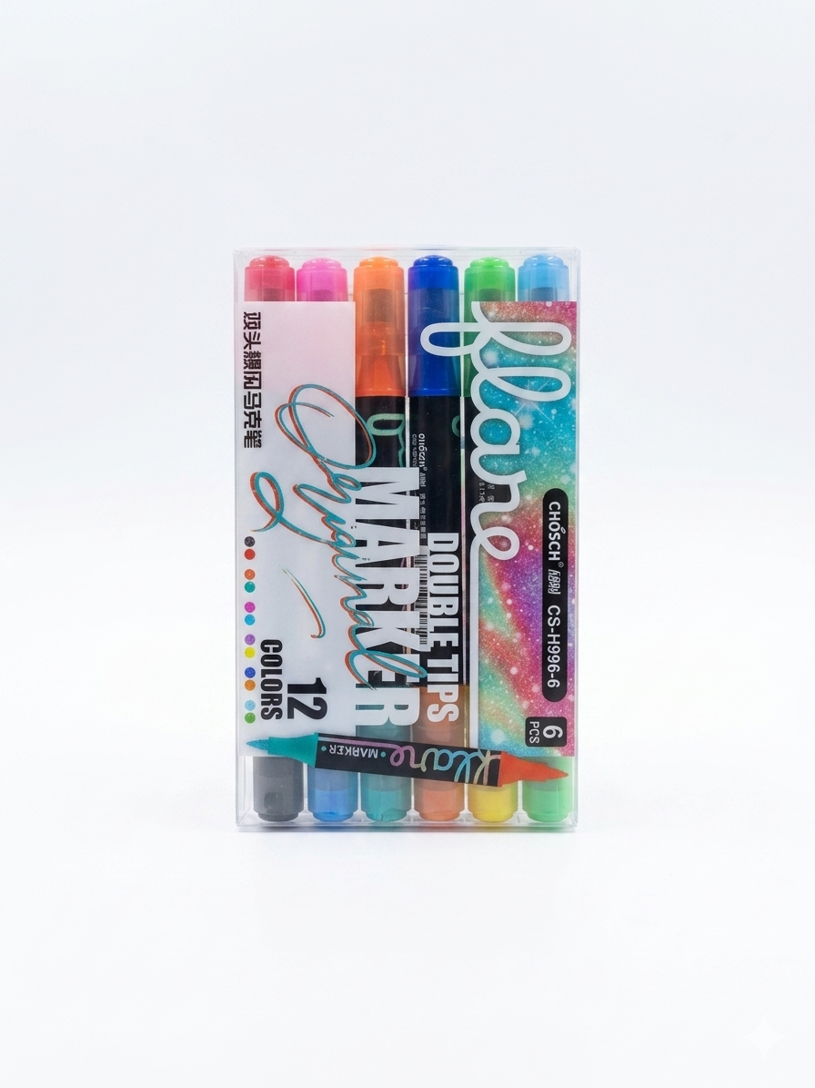 Multicolor Glitter Markers for Journaling, DIY & Card Making Bbag | India’s Best Online Stationery Store