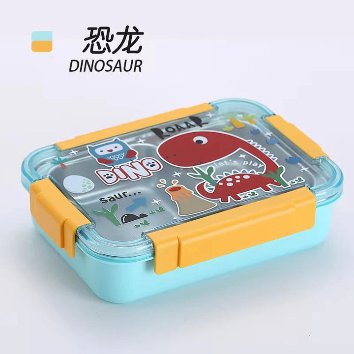 Kids Bento Lunch Box 3 Compartment Stainless Steel Leakproof Tiffin Bbag | India’s Best Online Stationery Store